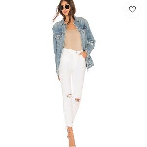 Mother Stunner Zip Ankle Step Fray Jeans